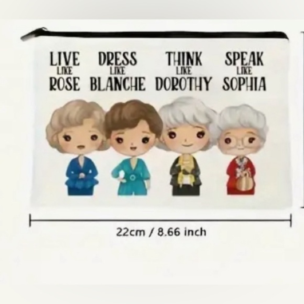 Golden Girls Canvas makeup/travel bag 8x7.5 inches